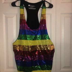 Oversized sequin top